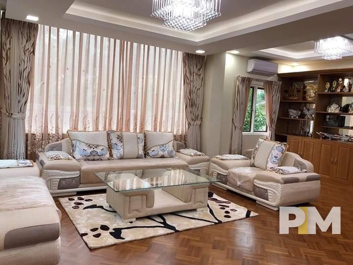 living room with sofa set - properties in Myanmar