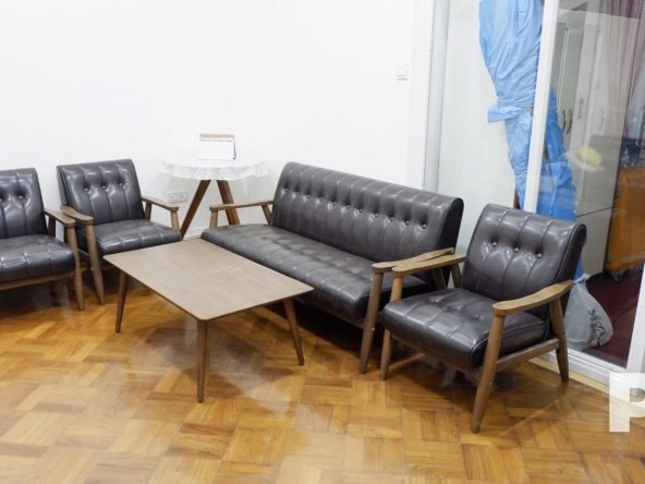 living room with sofa set - property in Yangon