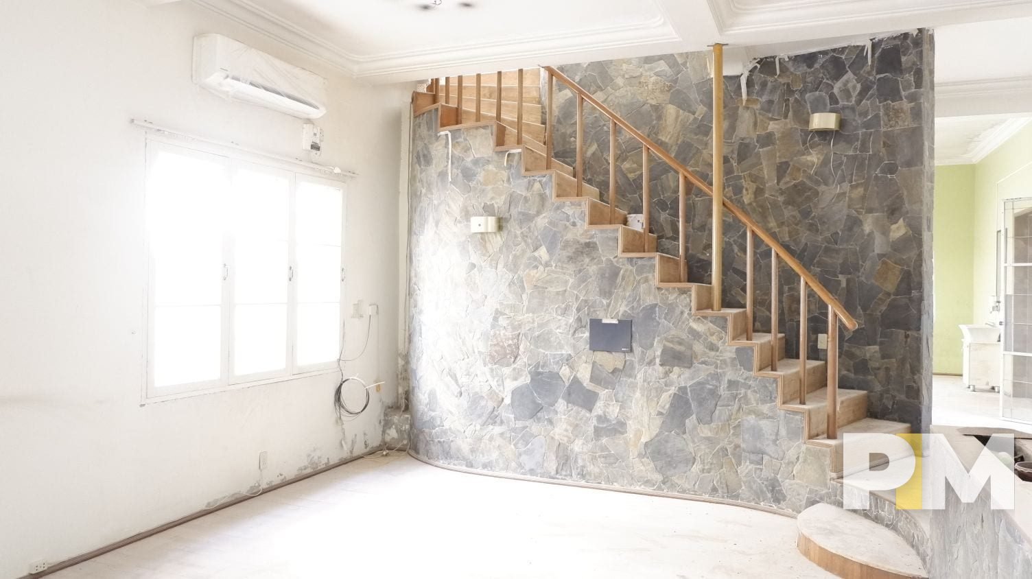 living room with staircase - Real Estate in Yangon