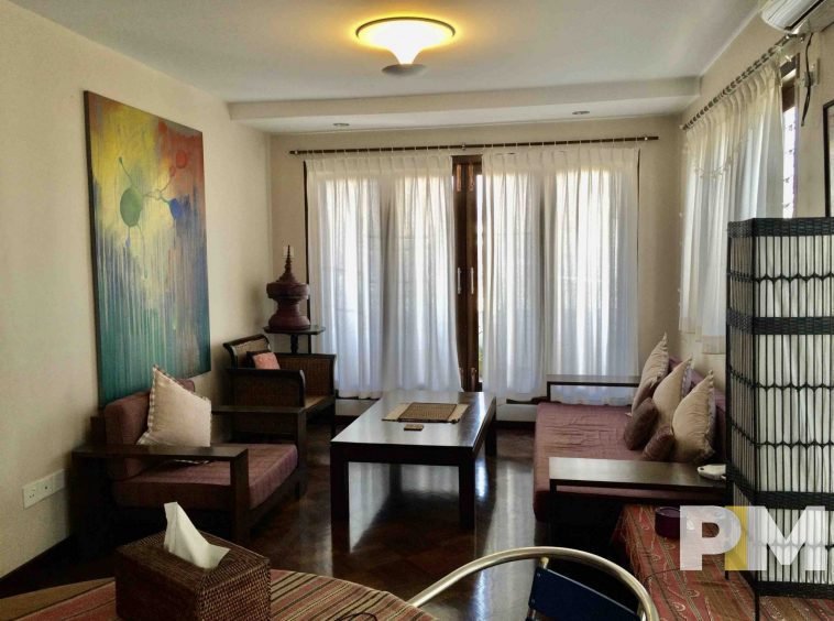 living room with table and seat - Yangon Real Estate