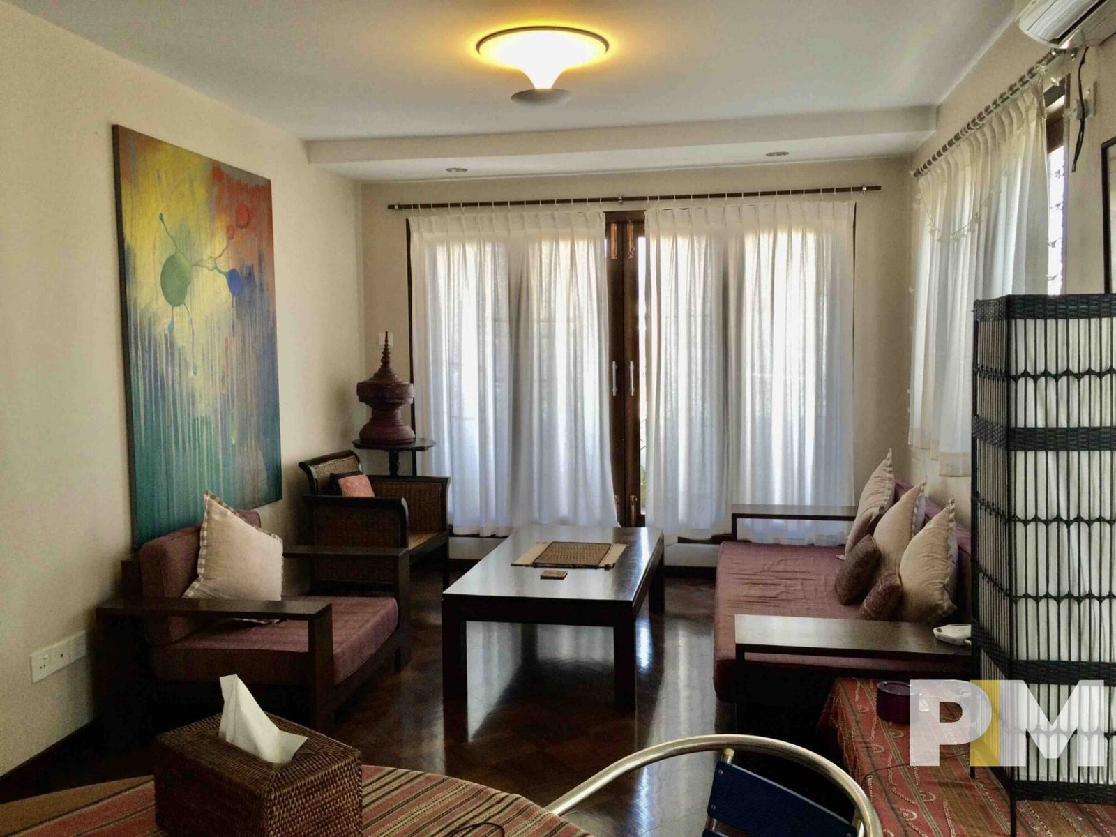 living room with table and seat - Yangon Real Estate