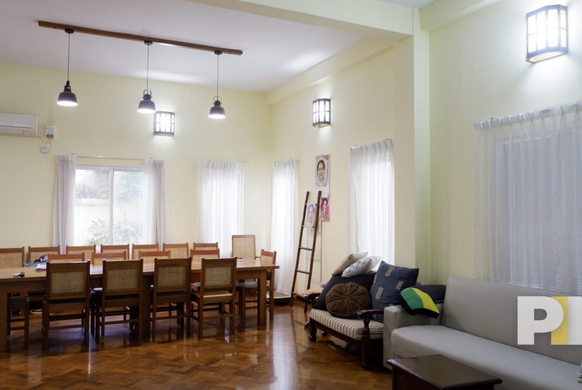 living room with tables and chairs set - properties in Myanmar