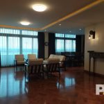 living room with wooden seats - Yangon Real Estate