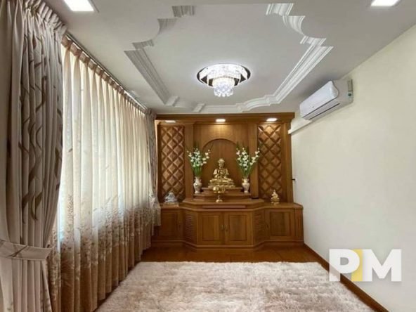 prayer room with carpet - House for sell and rent in Yankin
