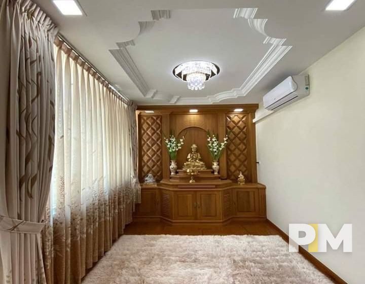 prayer room with carpet - House for sell and rent in Yankin