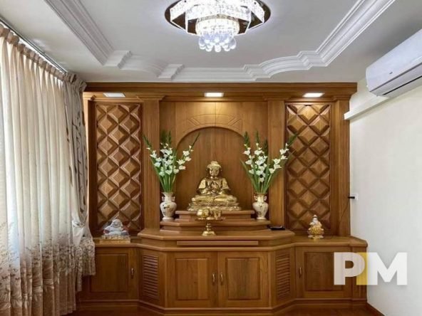 prayer room with carpet - Myanmar Real Estate