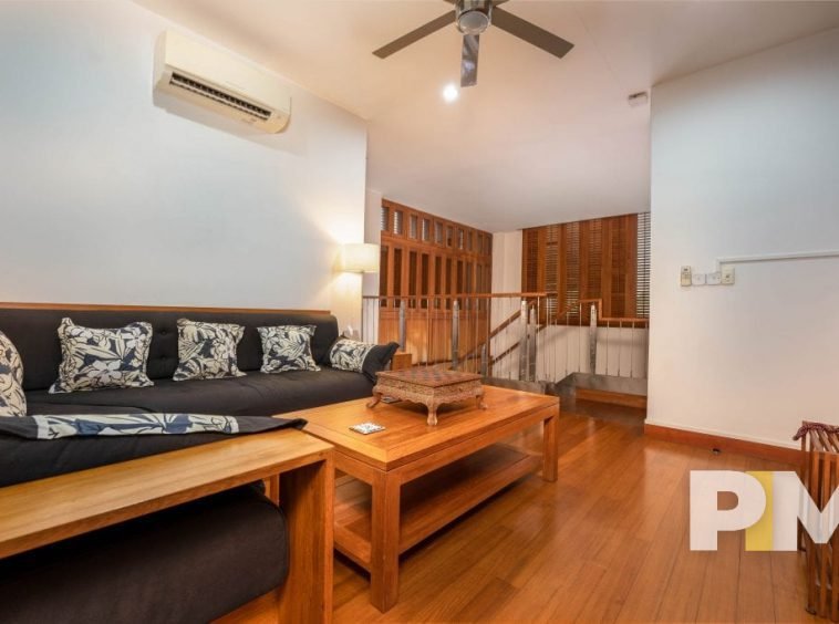 upstair living room with ceiling fan - property in Yangon