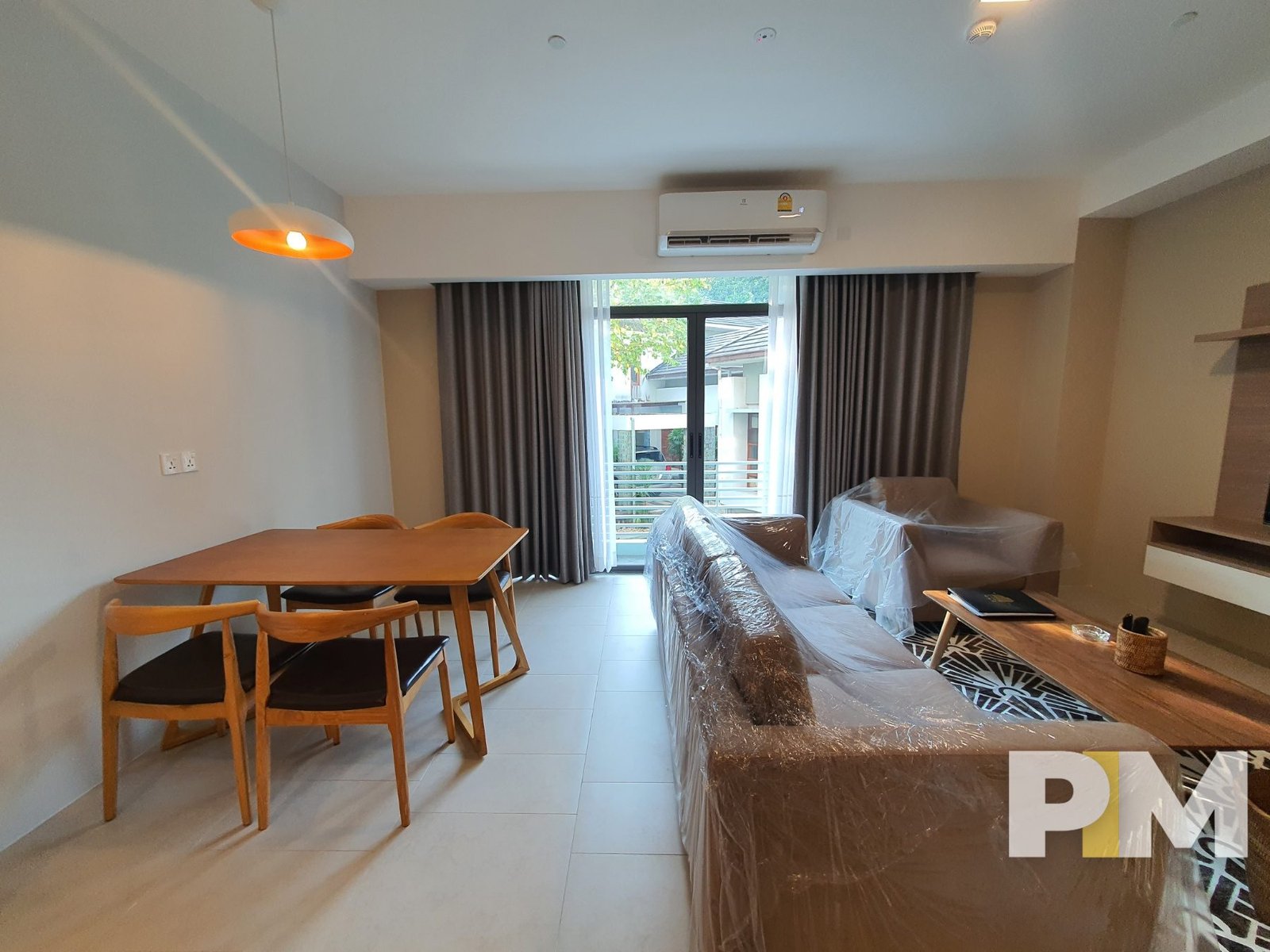 sofa set and coffee table - serviced apartment in yangon