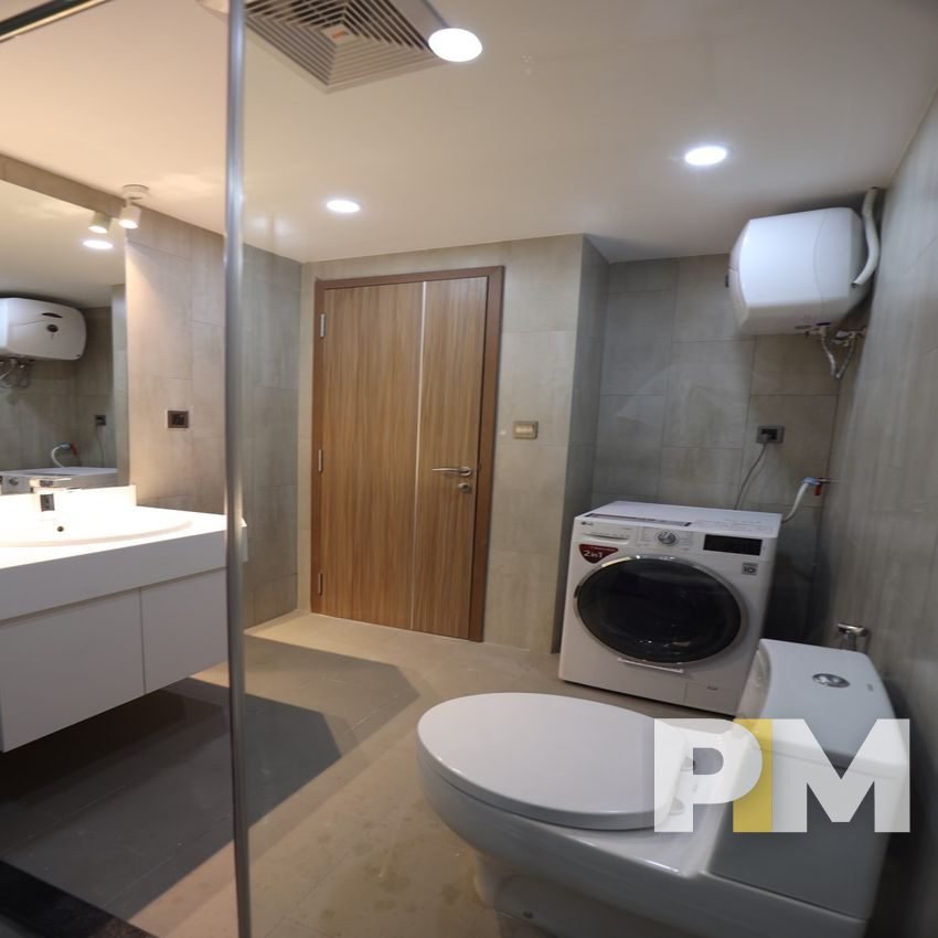 bathroom with washing machine - Myanmar Property