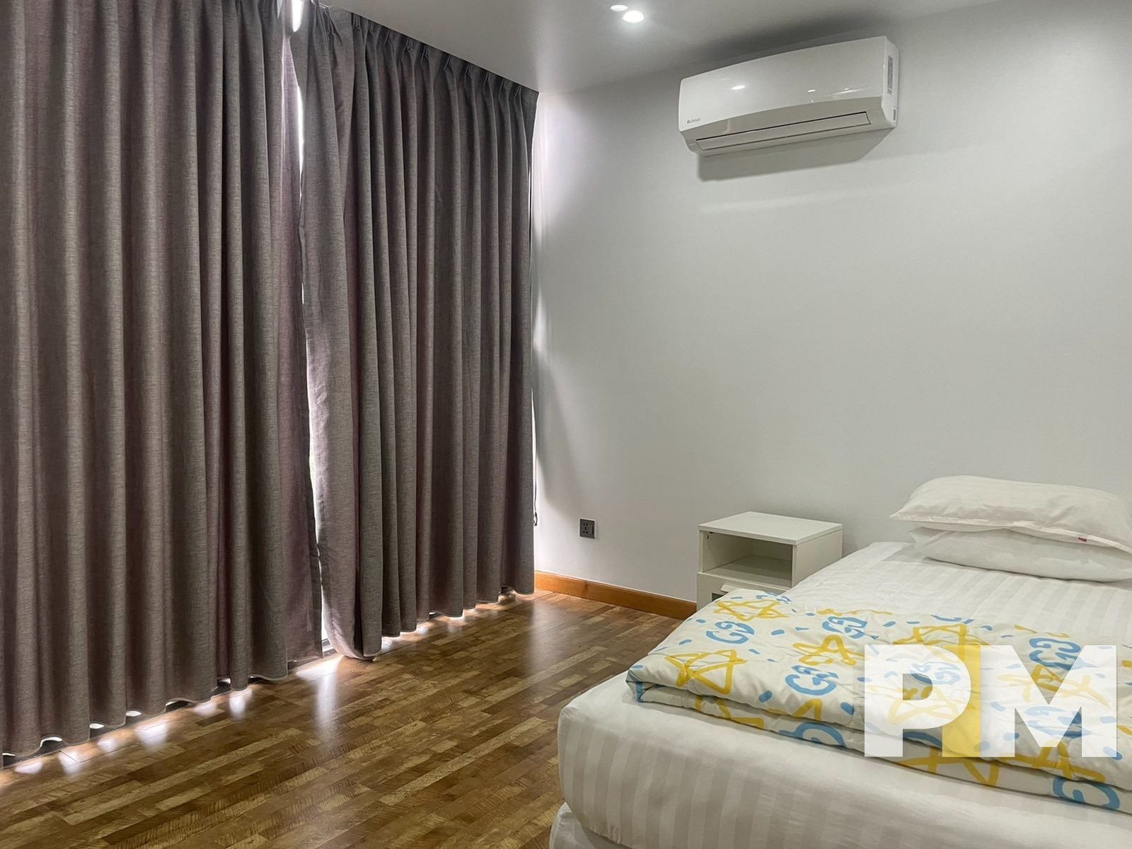 bedroom with air conditioner - Myanmar Condo for rent