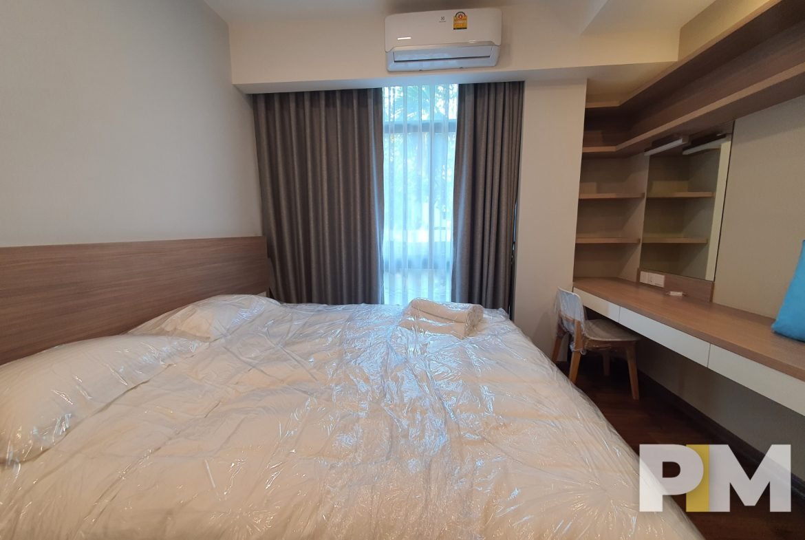 bedroom with air conditioner - Real Estate in Yangon