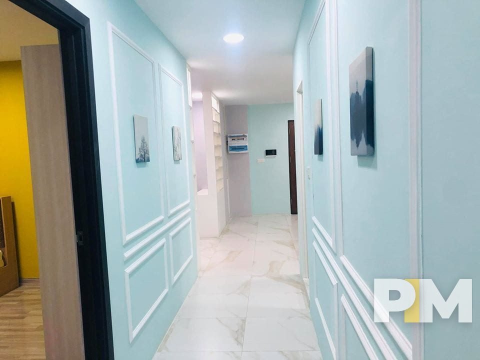 corridor with wall picture - Myanmar Real Estate