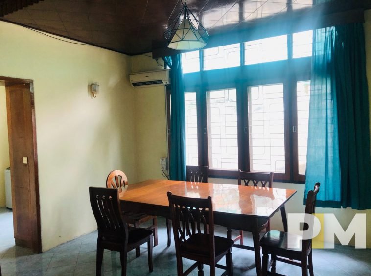 dining room with air conditioner - Yangon Property