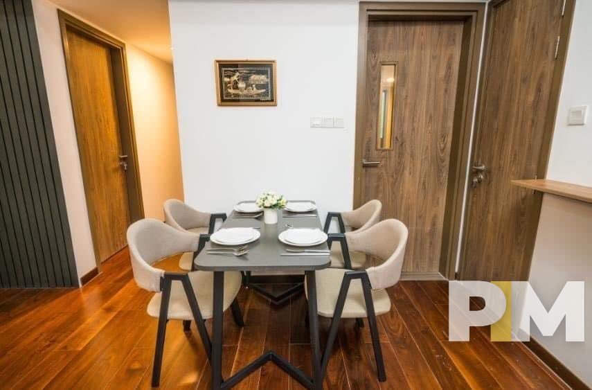 dining room with table and chairs - Real Estate in Yangon