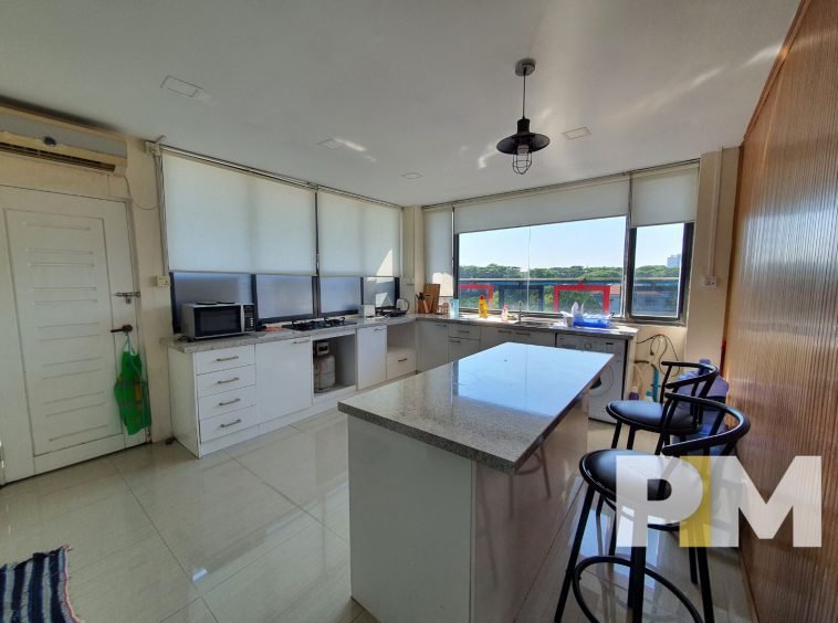 kitchen with dining room- Rent in Myanmar