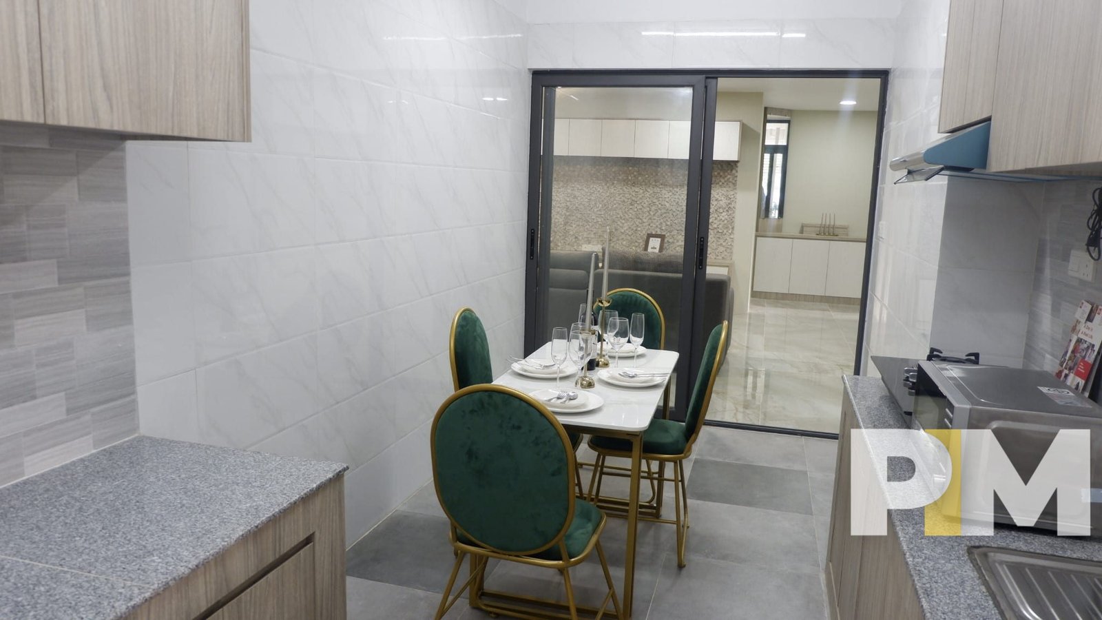 kitchen with dining room - properties in Yangon