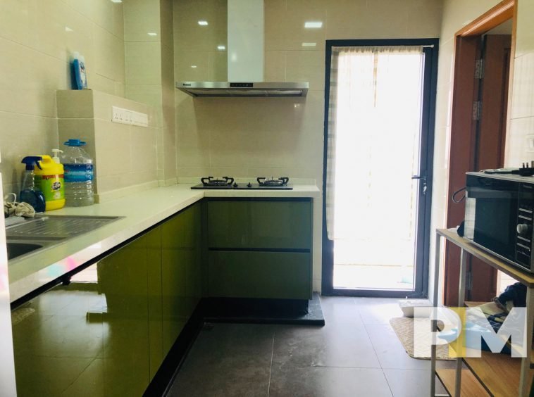 kitchen with microwave - properties in Yangon