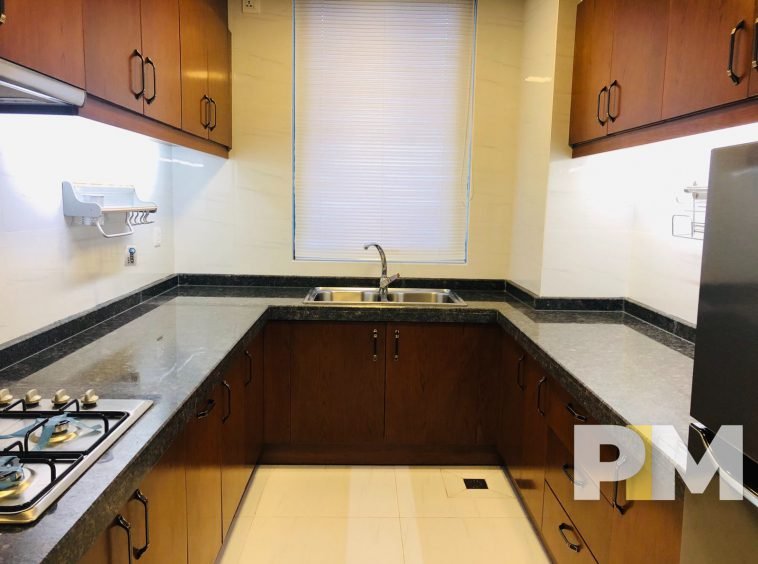 kitchen with stove - properties in Yangon