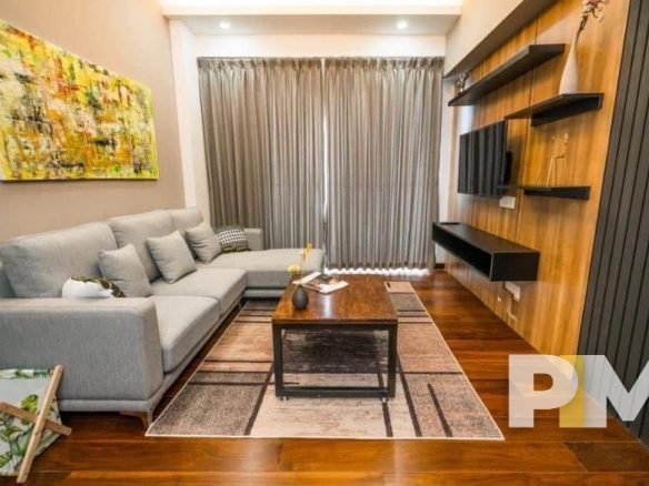 living room wiht sofa - properties in Yangon