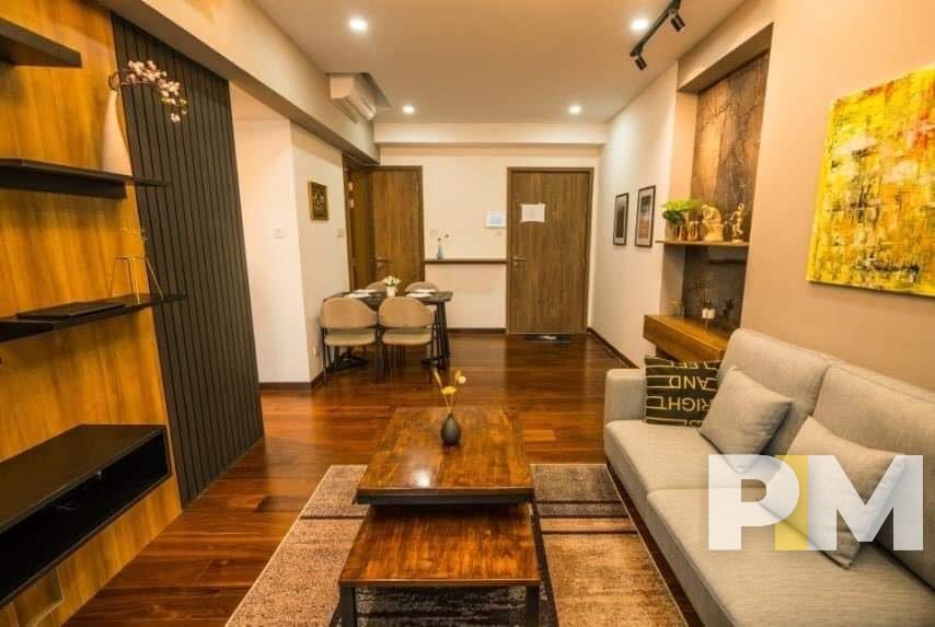 living room with sofa - Condo for rent in Yankin