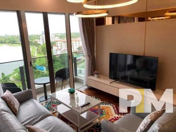 living room with sofa - Condo for rent in Yankin