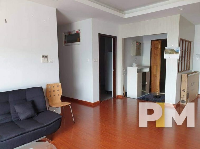 living room with sofa - Rent in Yangon