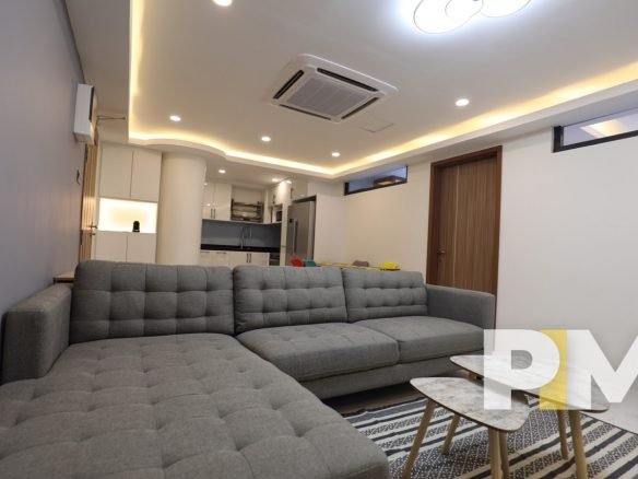 living room with sofa - property in Myanmar