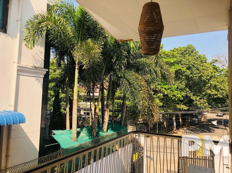 balcony with hanging light - Yangon Property