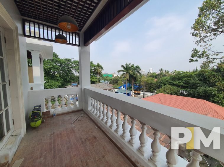 balcony with hanging light - Yangon Real Estate