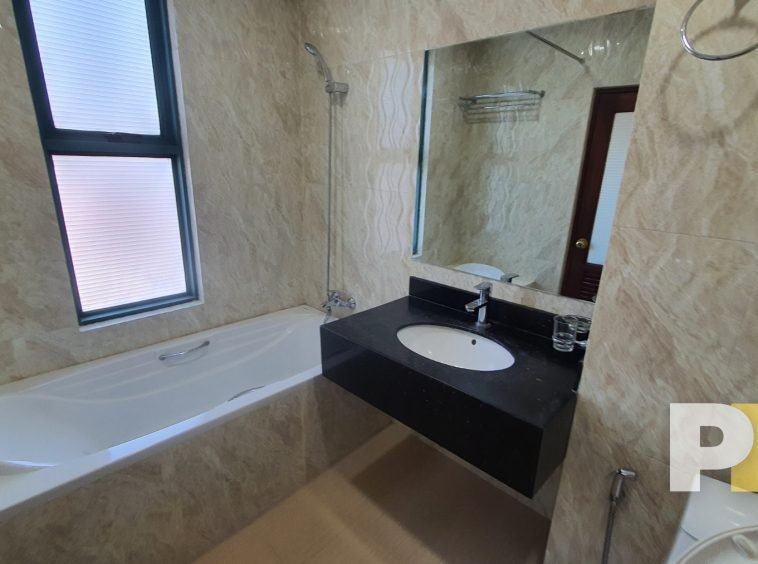 bathroom with bathtub - Home Rental Yangon