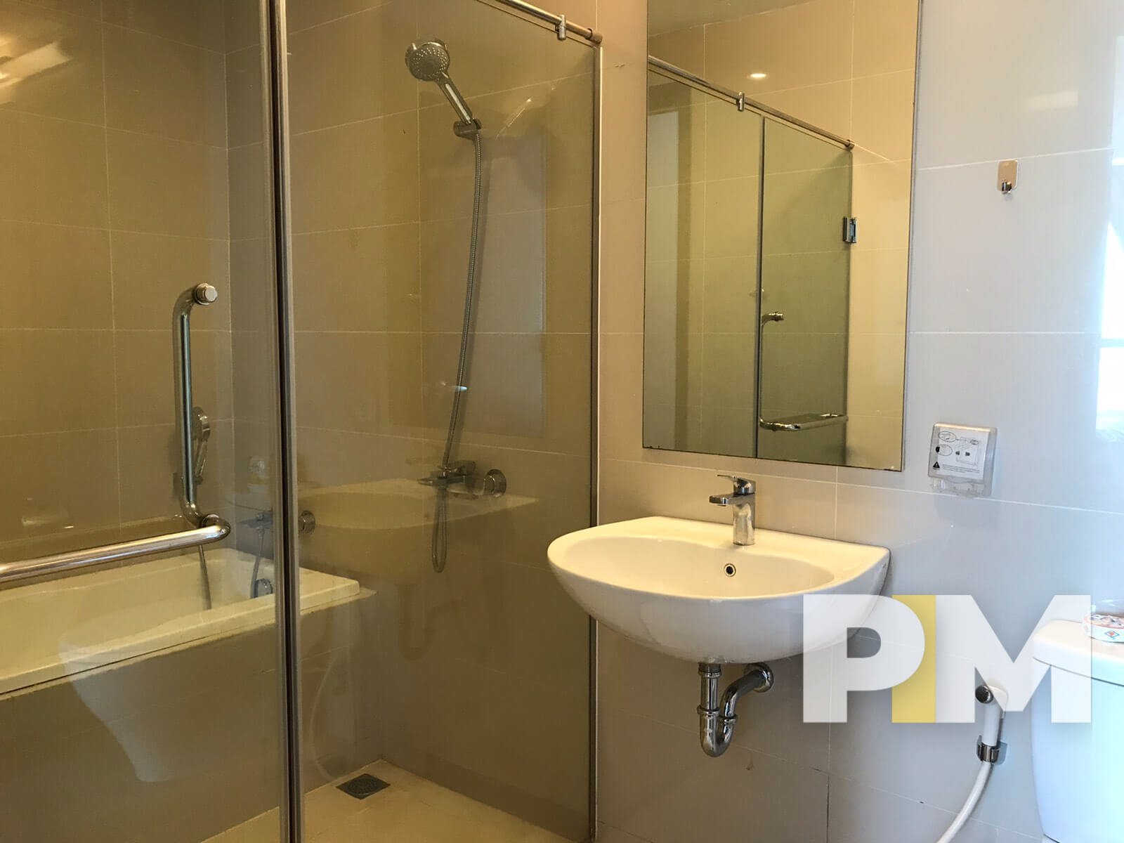 bathroom with bathtub - Home Rental Yangon