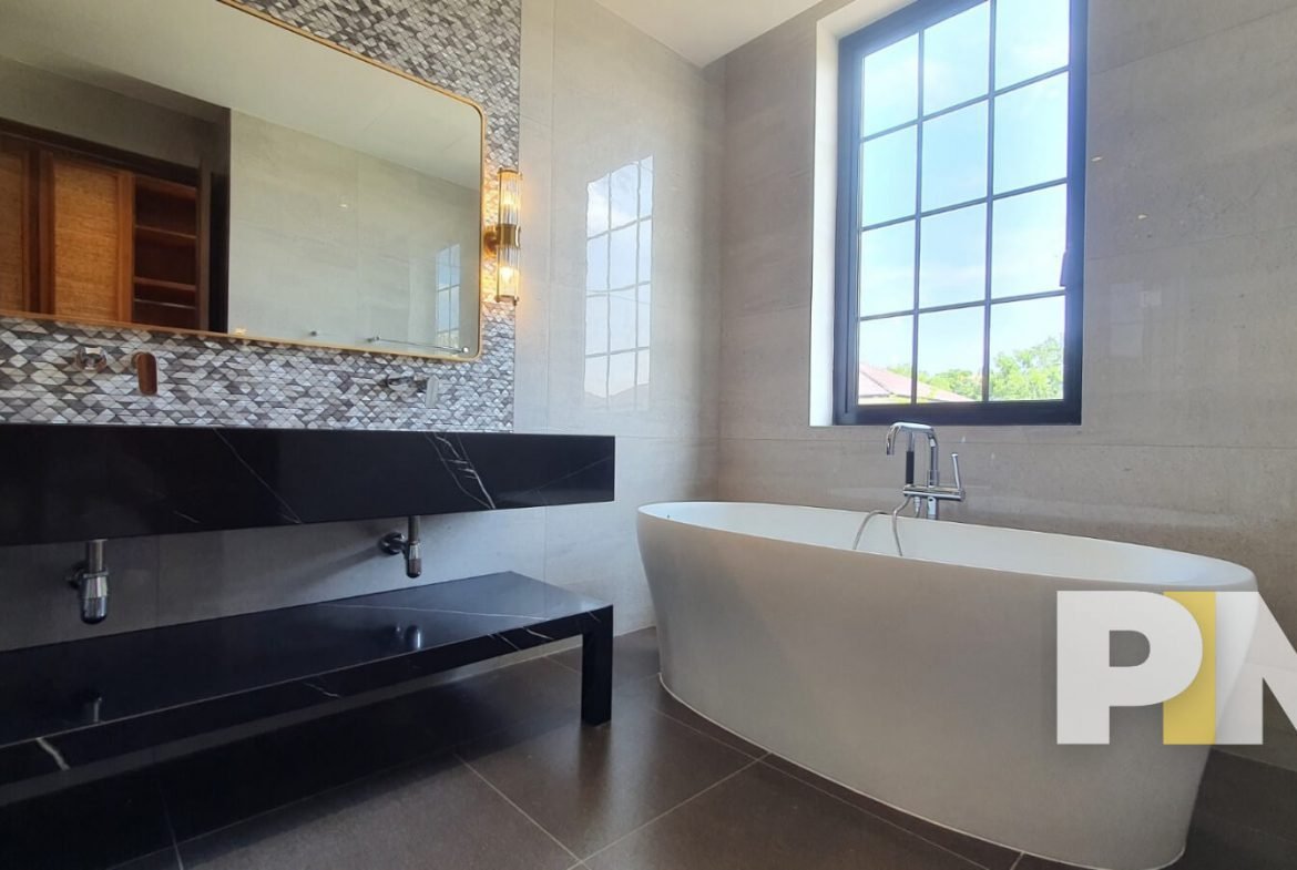 bathroom with bathtub - Home Rental Myanmar
