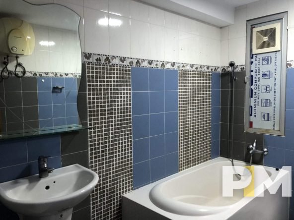 bathroom with bathtub - Home Rental Yangon