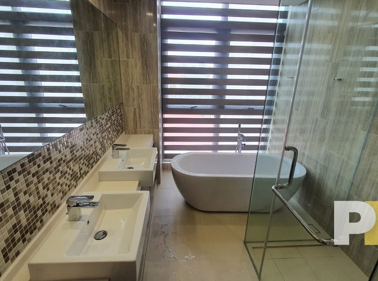 bathroom with bathtub - property in Yangon