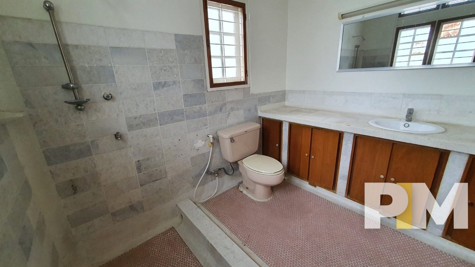 bathroom with cabinets - Yangon Real Estate