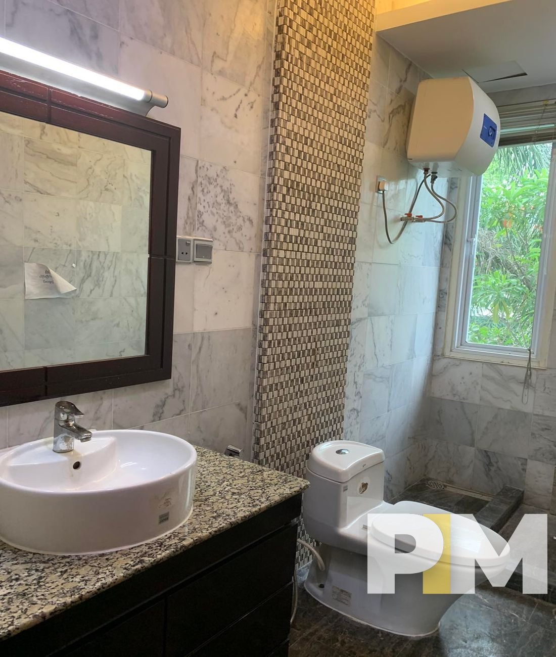 bathroom with mirror - property in Myanmar
