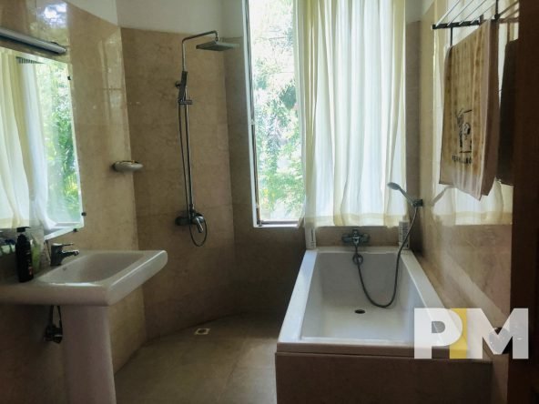 bathroom with tub - Home Rental Myanmar