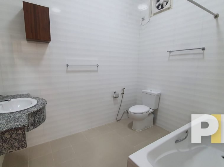 bathroom with tub - Home Rental Yangon