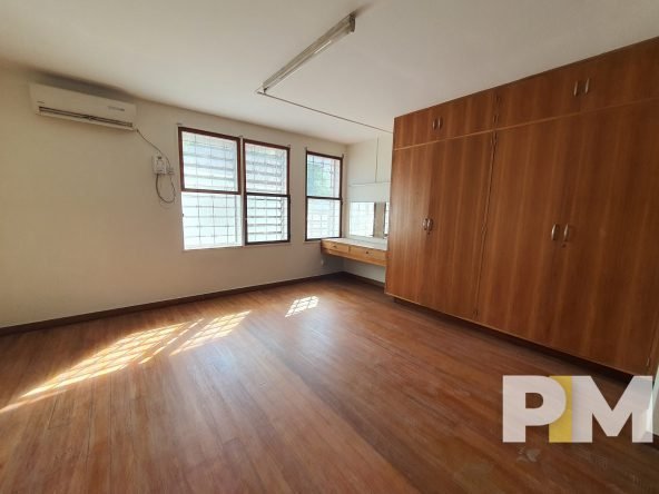 bedroom with air conditioner - Rent in Myanmar
