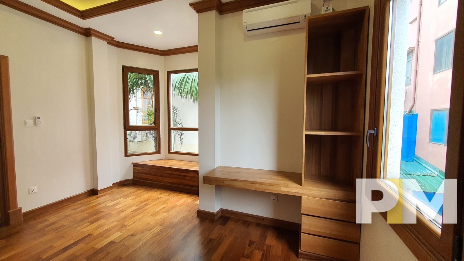 bedroom with air conditioner - Yangon Property