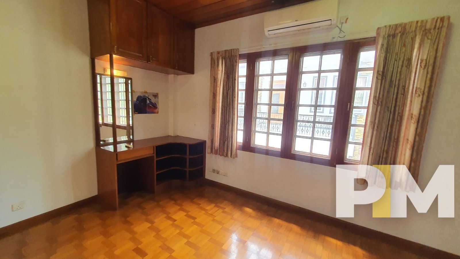 bedroom with air conditioner - properties in Myanmar