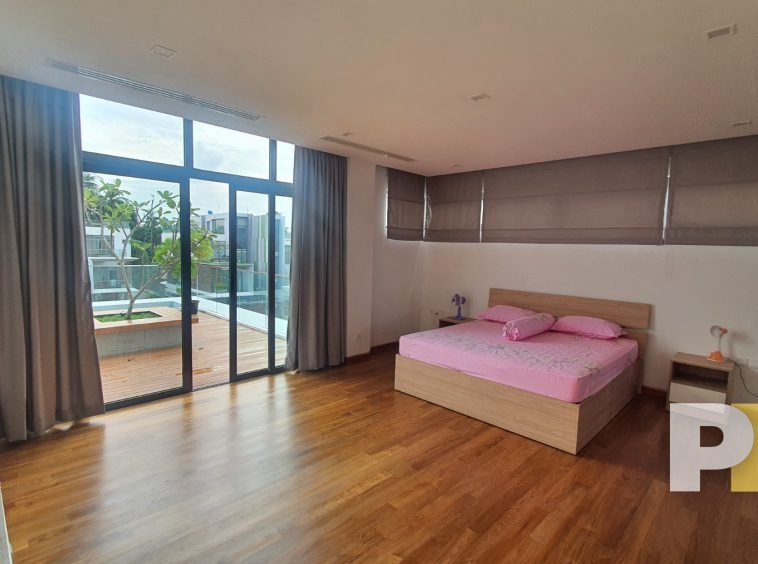 bedroom with balcony - Yangon Property