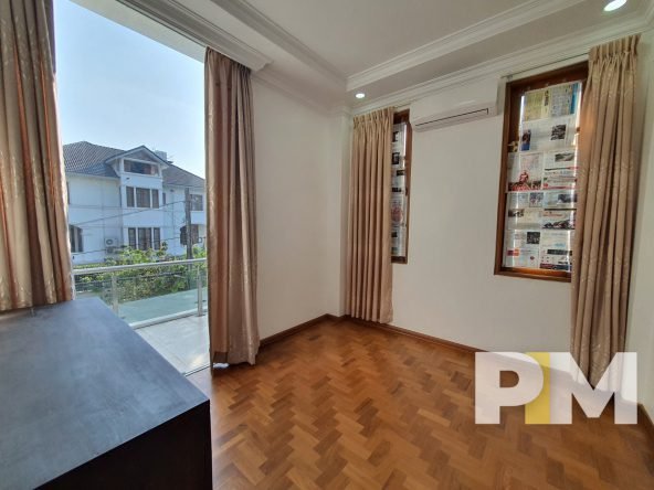 bedroom with balcony - Yangon Property