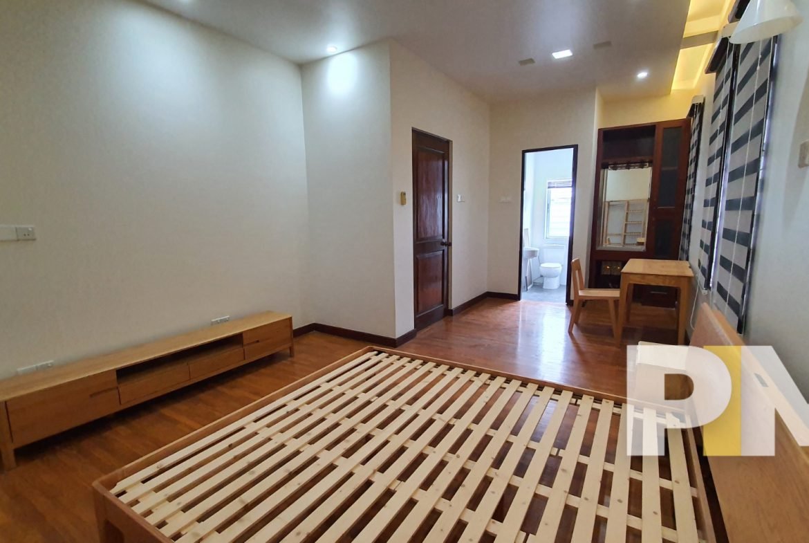 bedroom with bed - Myanmar House for rent