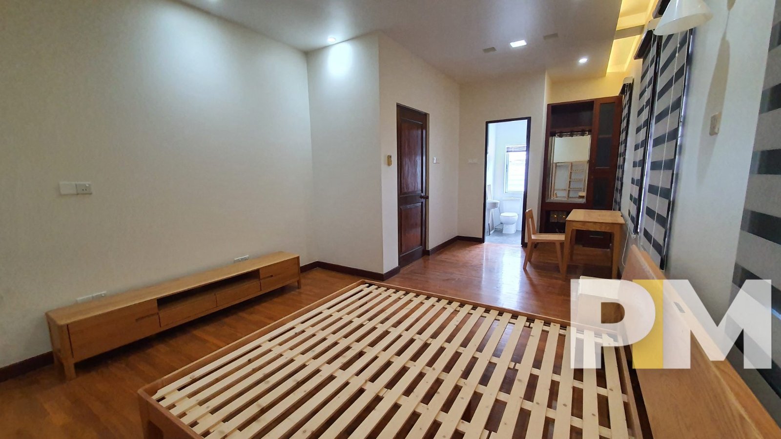 bedroom with bed - Myanmar House for rent