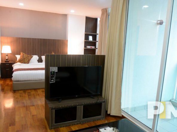 bedroom with bed and mattress - Rent in Myanmar