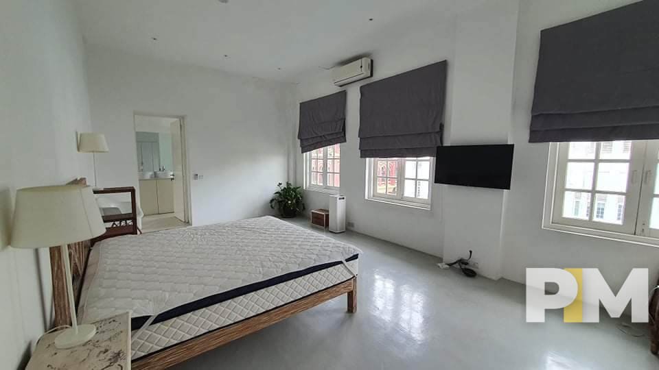 bedroom with bed and mattress - Rent in Myanmar