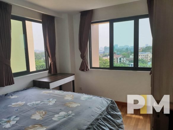 bedroom with bed and mattress - Rent in Yangon