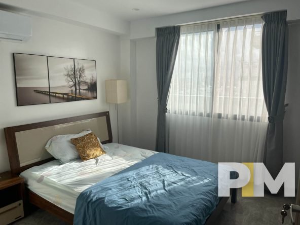 bedroom with bed and mattress - Rent in Yangon