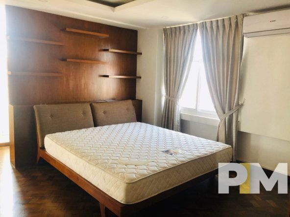 bedroom with bed and mattress - Rent in Yangon